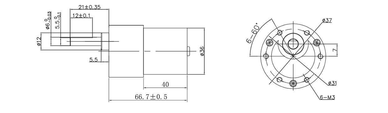 VSD - 37B3640 Brushless Gear Motor Design VSD - 37B3640 Brushless Gear Motor Design